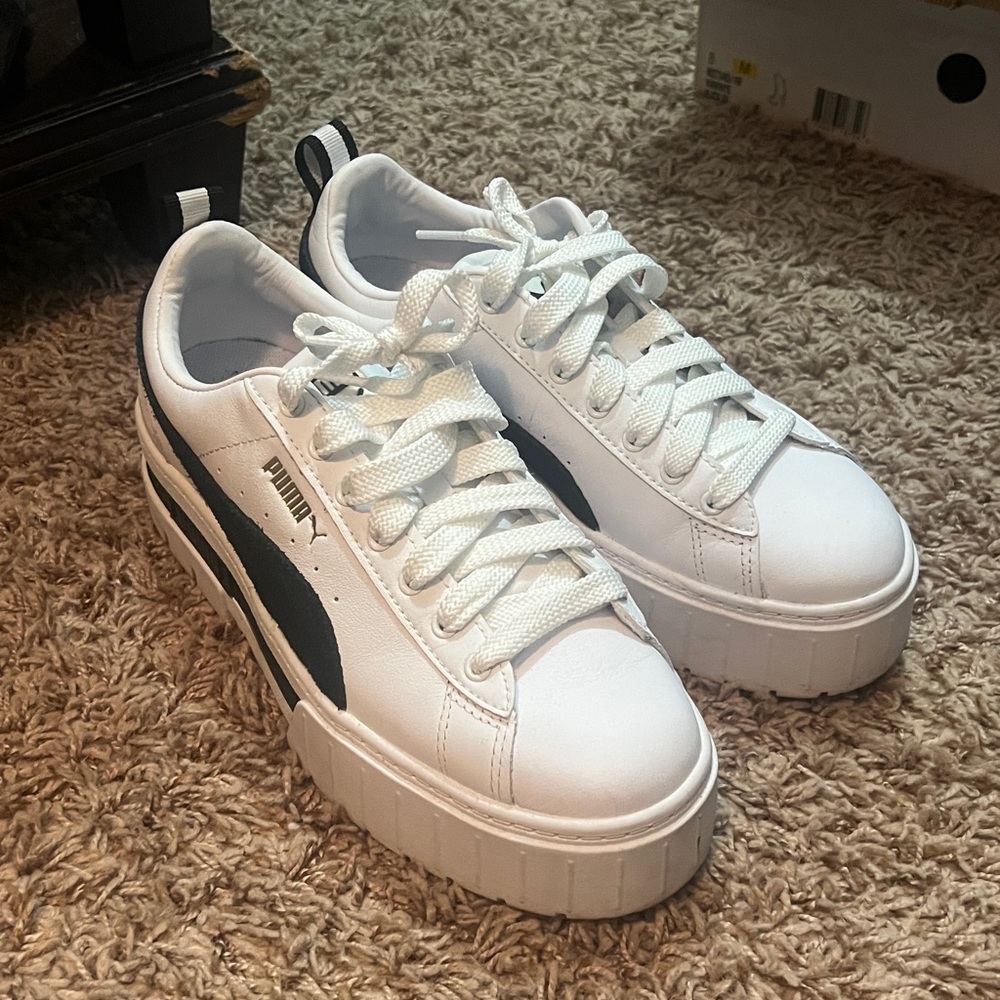 Puma Women’s  White and Black Sneakers